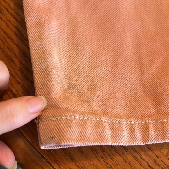 VTG Eddie Bauer two tone jeans pink women size 4 high waist pleated tye dyed - Picture 12 of 12